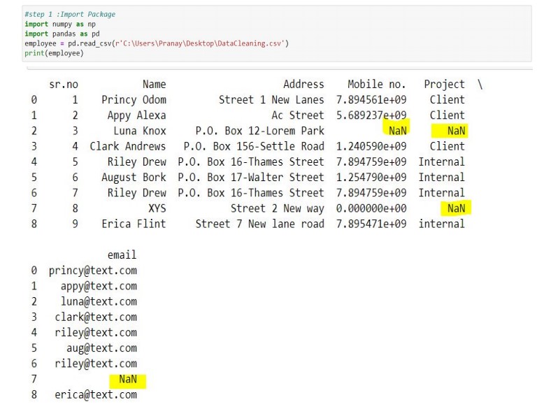 data cleaning in python 