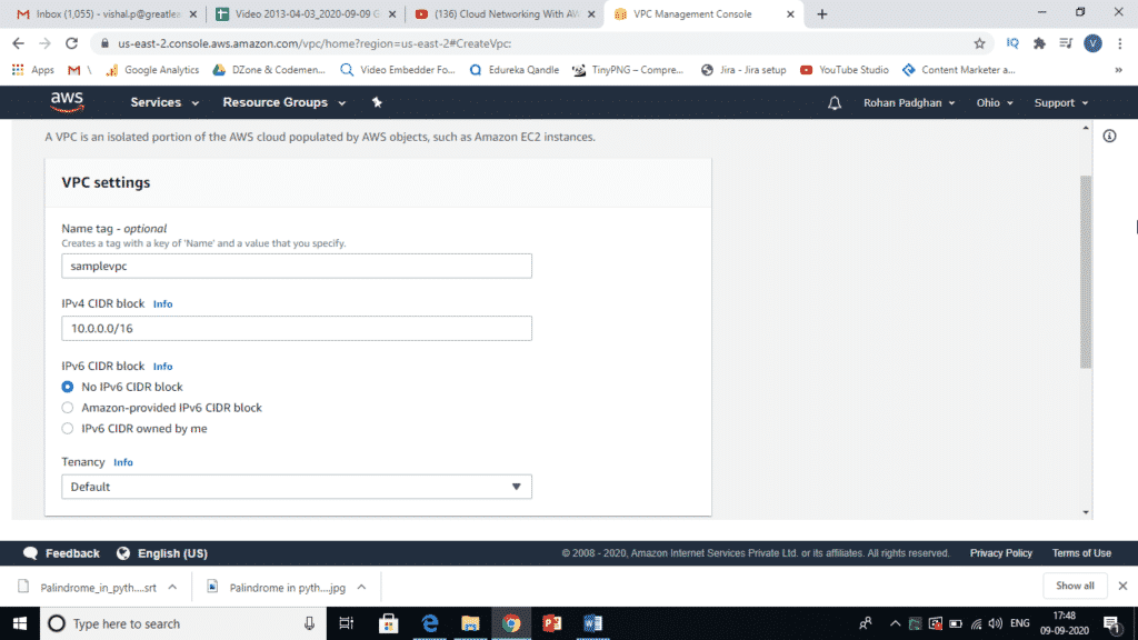 Step2 - AWS VPC - Great Learning