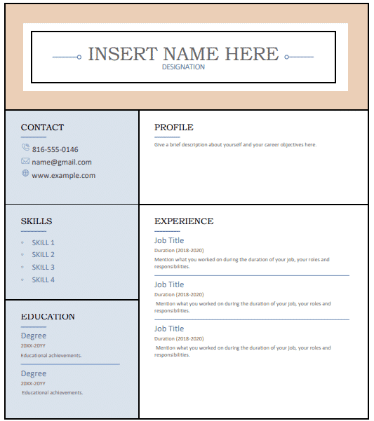 Free Resume Template