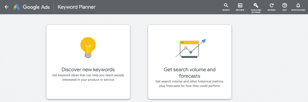 Keyword planner tools