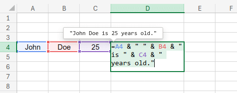 Example of Ampersand (&) Operator Function