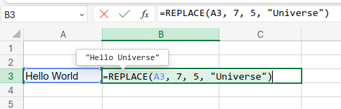 Example of REPLACE Function