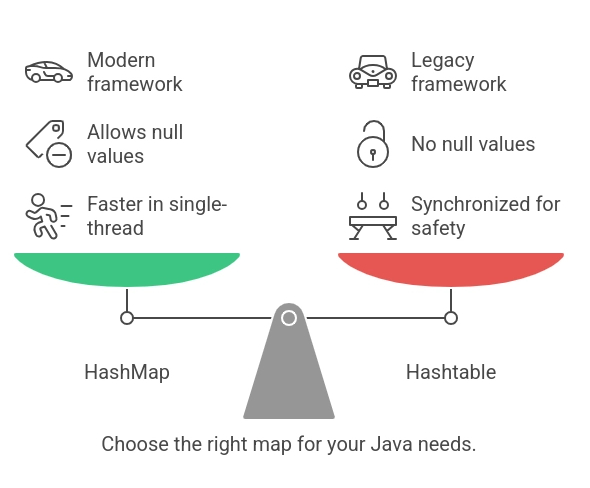 when to use HashMap and HashTable